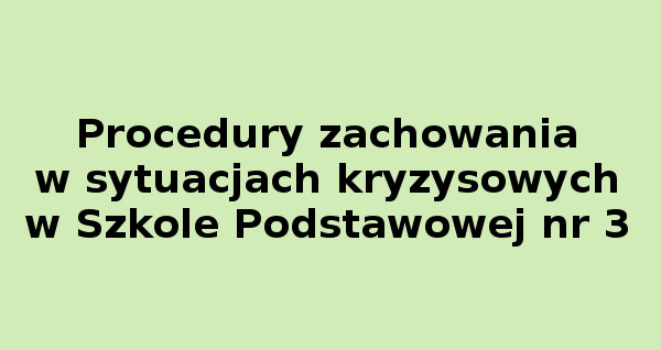 procedury zachowania