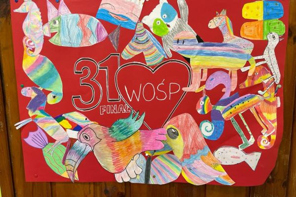 Serce WOŚP wykonane przez uczniów