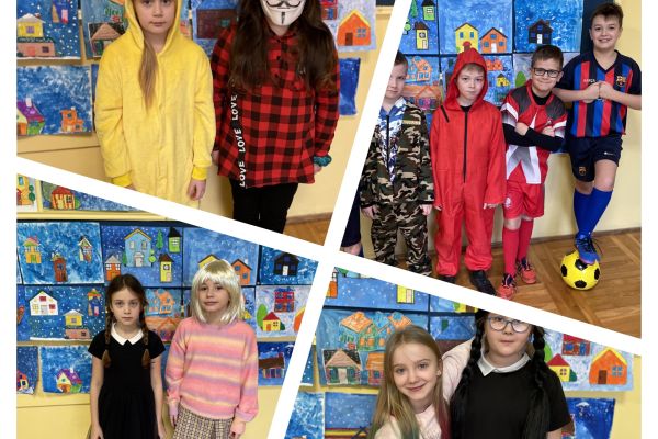 Karnawałowi przebierańcy z 2 a