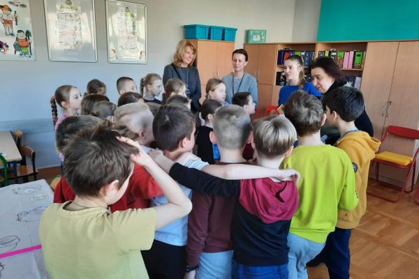 Podziękowanie dzieciom i wychowawcy za zajęcia otwarte