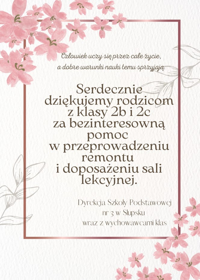 podziowanie za remont